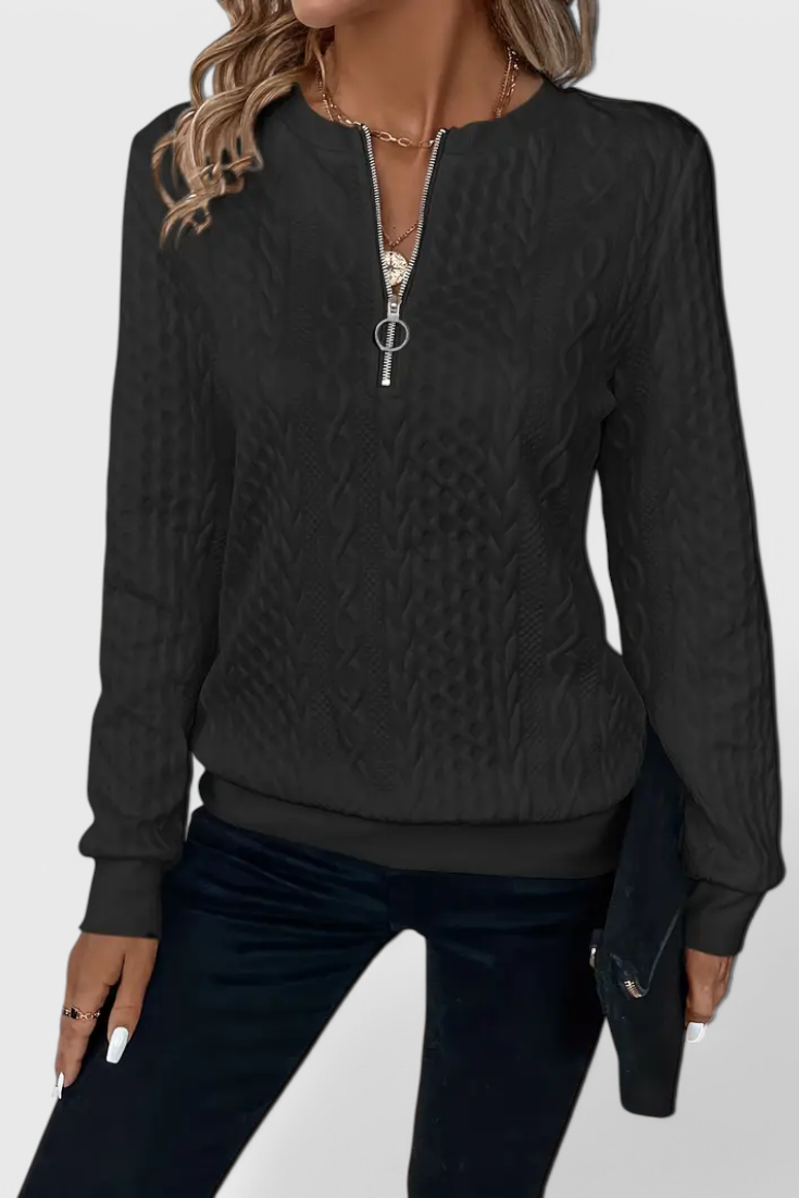 Zoey | Soft Zip Knit Jumper