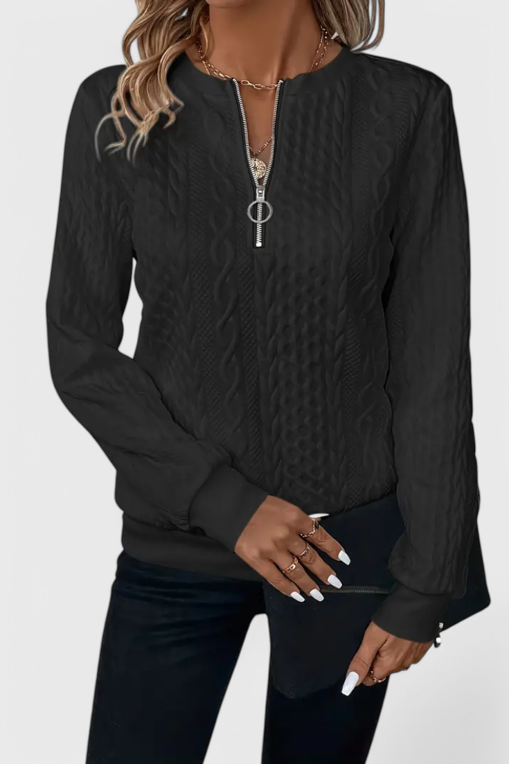 Zoey | Soft Zip Knit Jumper