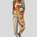 Dungarees with Sea of Flowers Orange