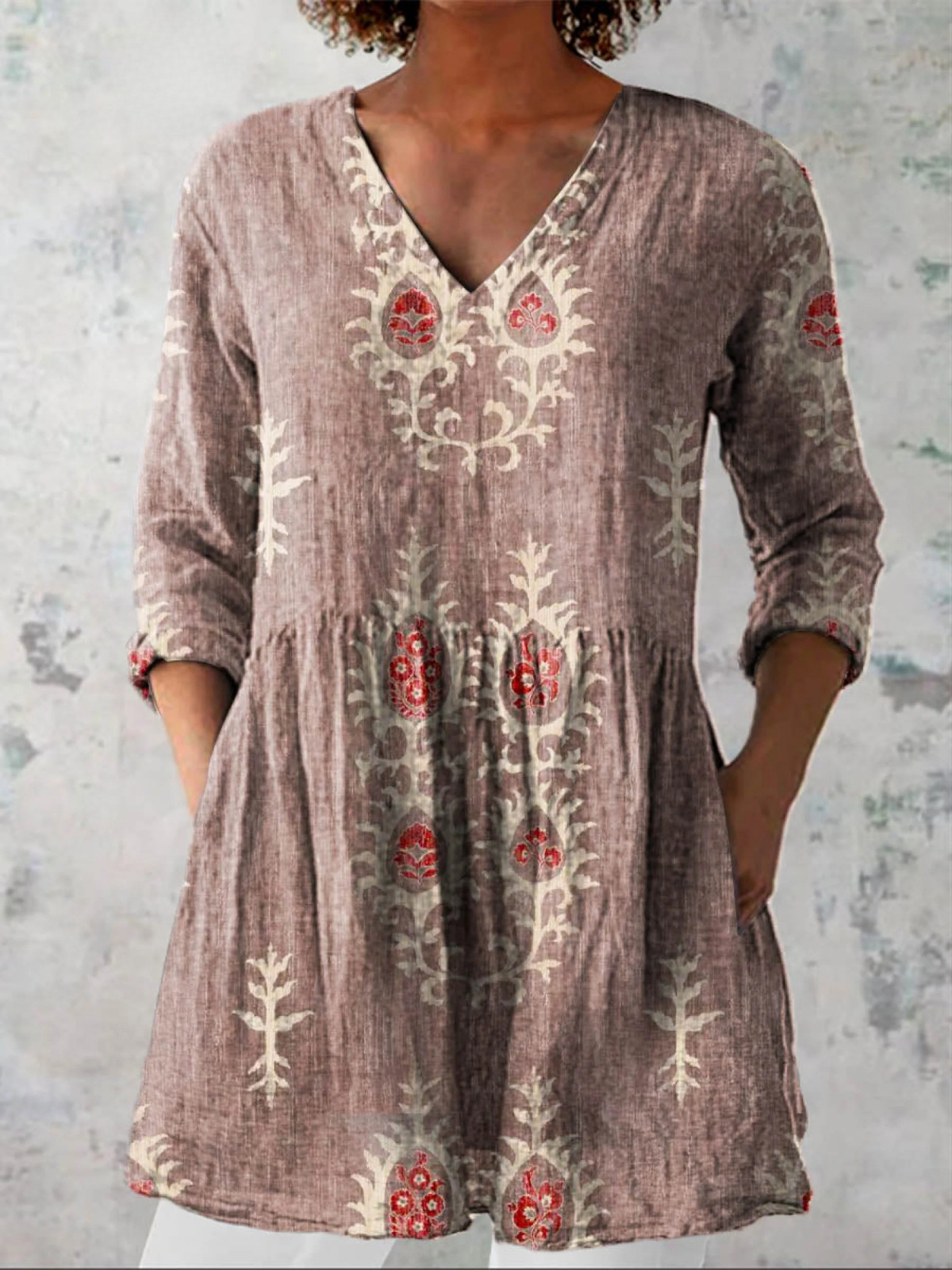 Blair | Long Blouse with Striking Pattern