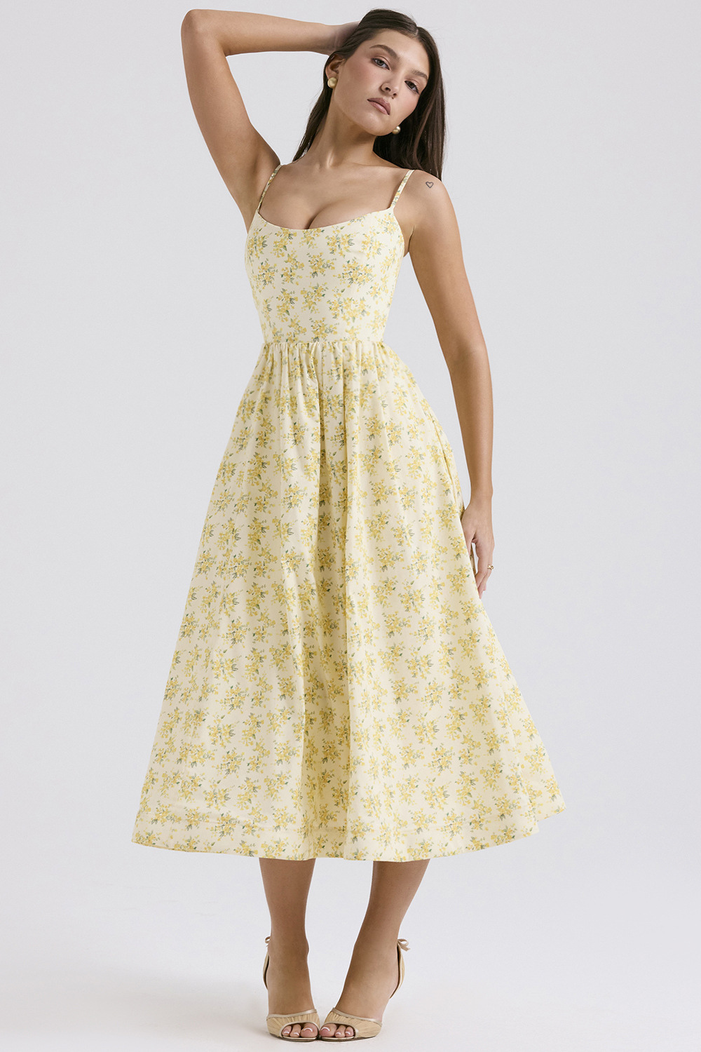 ESTELLE | Elegant Corset Summer Midi Dress