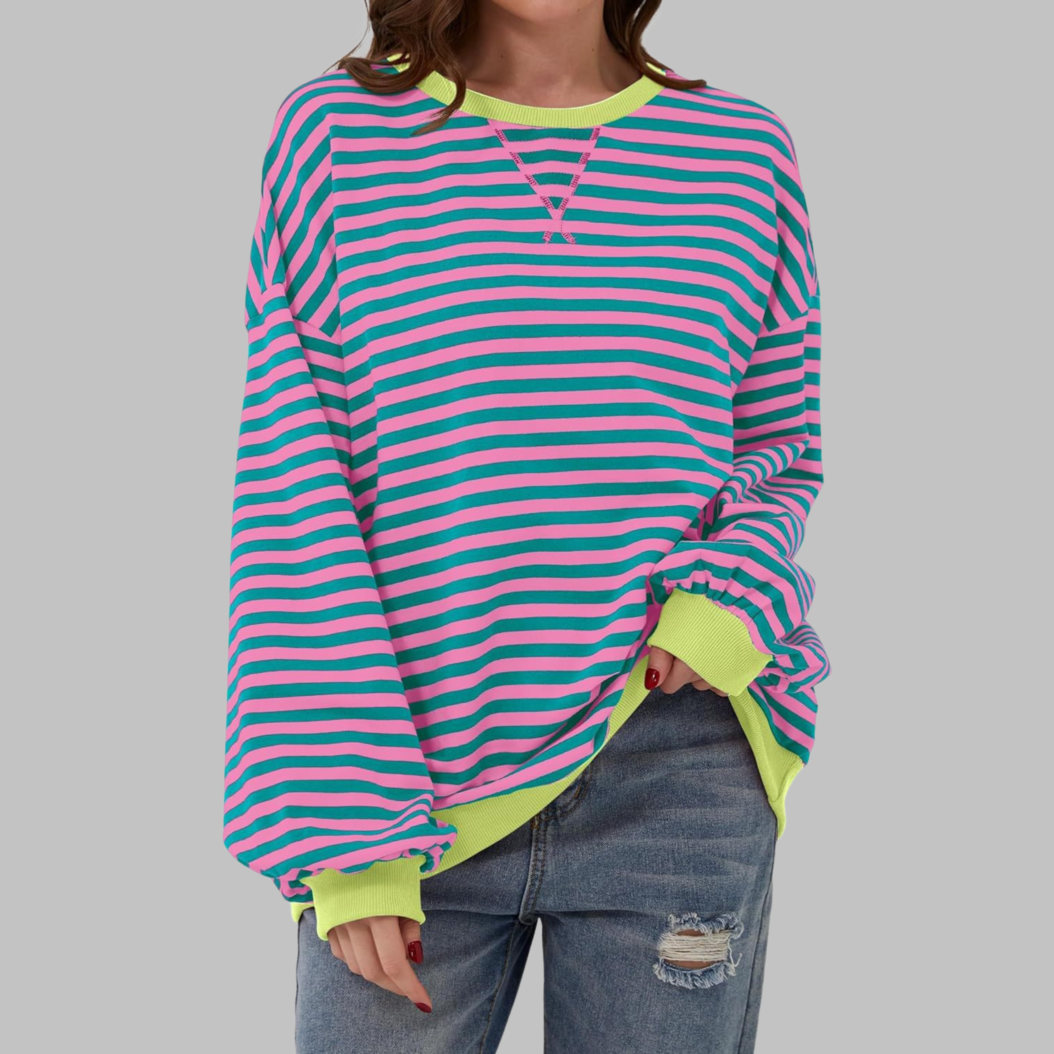 Luka | Casual Long Sleeve Striped Sweatshirt