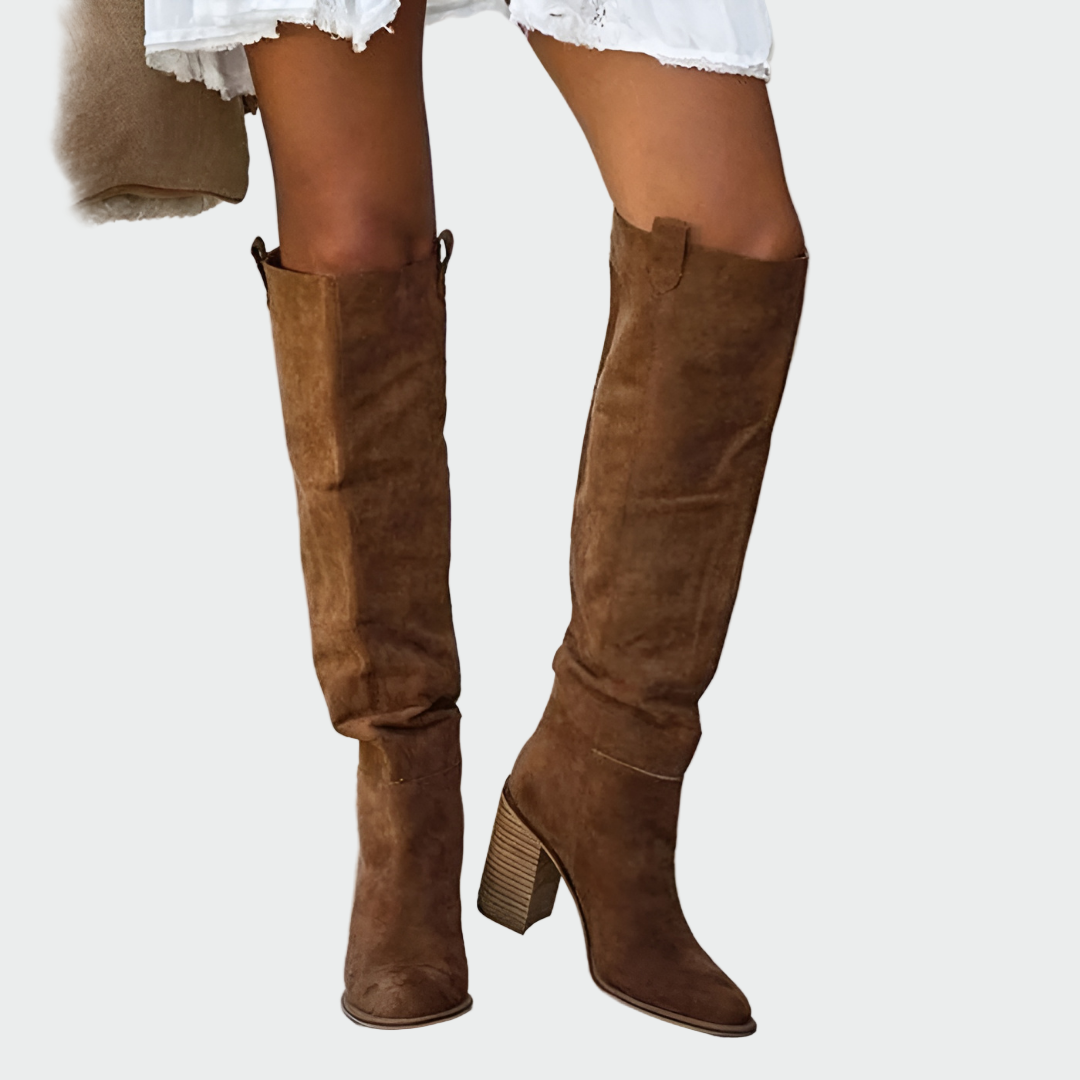 Ankle-high leather orthopaedic boots