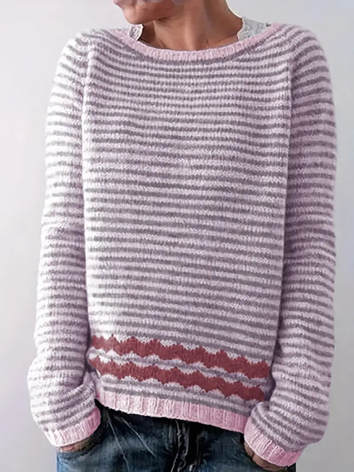 Elvonna | Striped Patterned Sweater