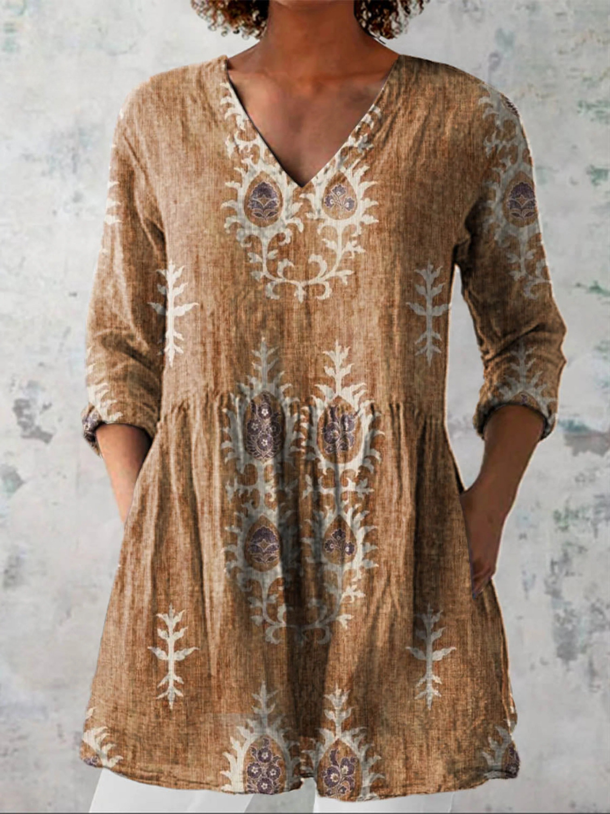 Blair | Long Blouse with Striking Pattern