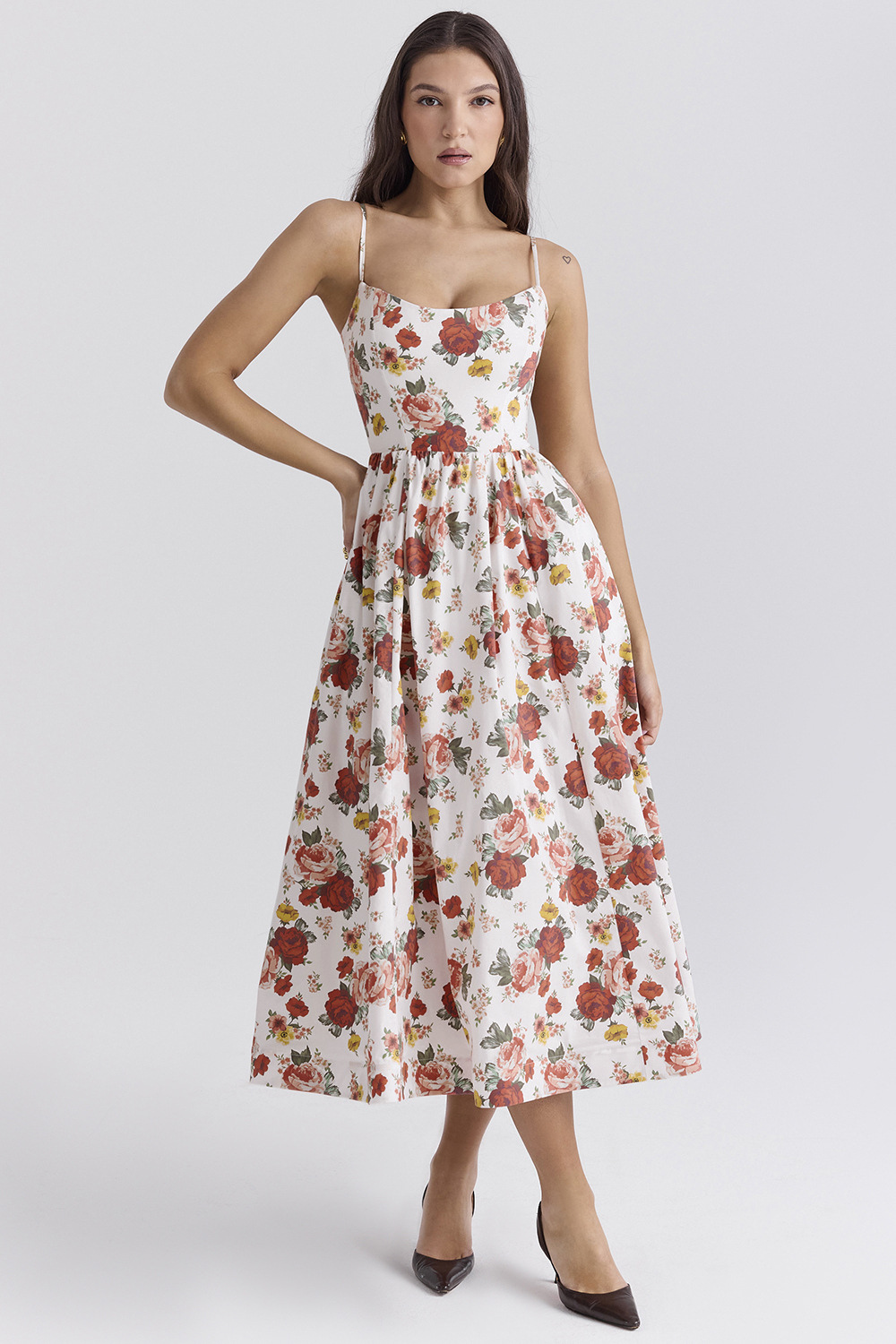 ESTELLE | Elegant Corset Summer Midi Dress