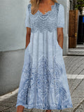 INDIGO | ELEGANT MIDI DRESS WITH FLORAL PATTERN