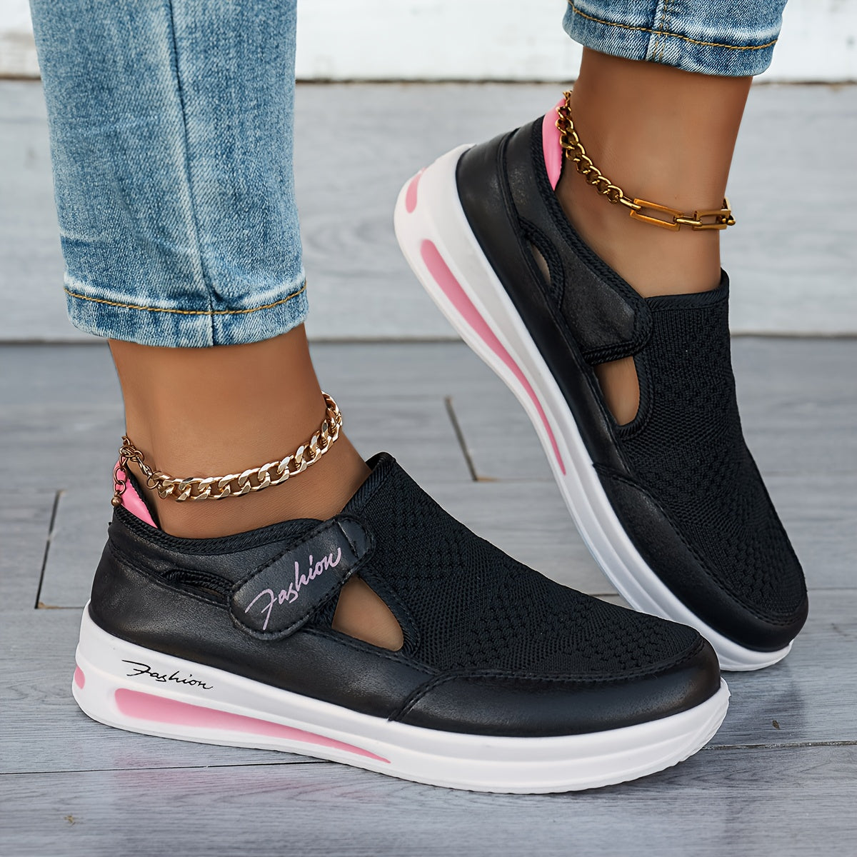 Breathable Slip-On Sneakers with Stable Fit