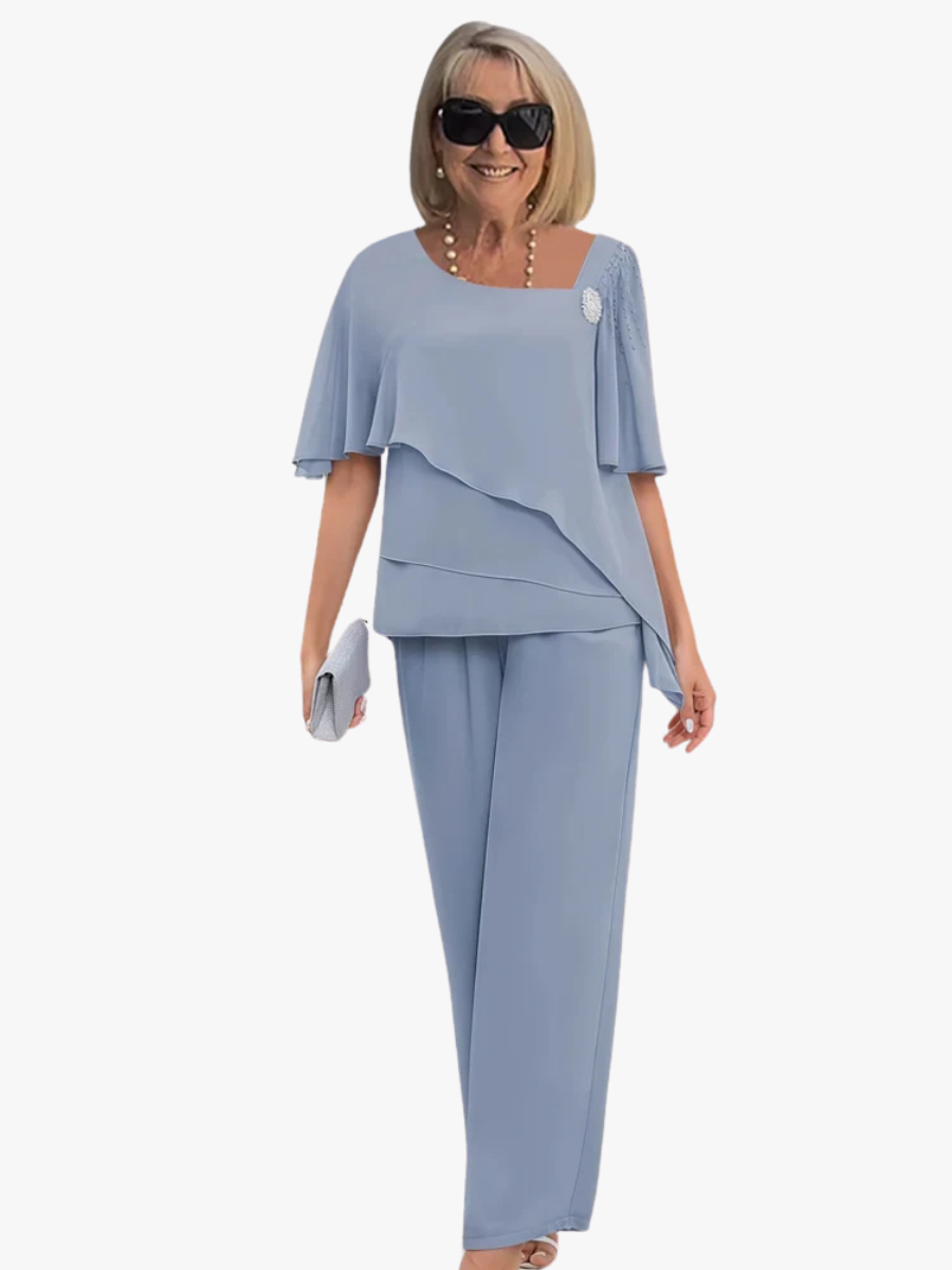 ELEGANT CHIFFON TROUSER SET FOR WOMEN
