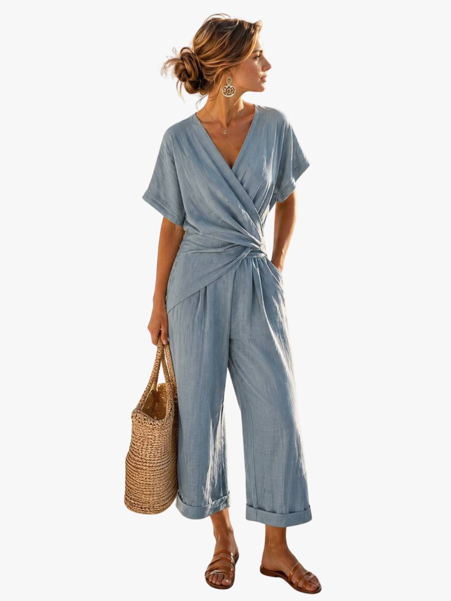 WRAP TROUSER SET FOR WOMEN