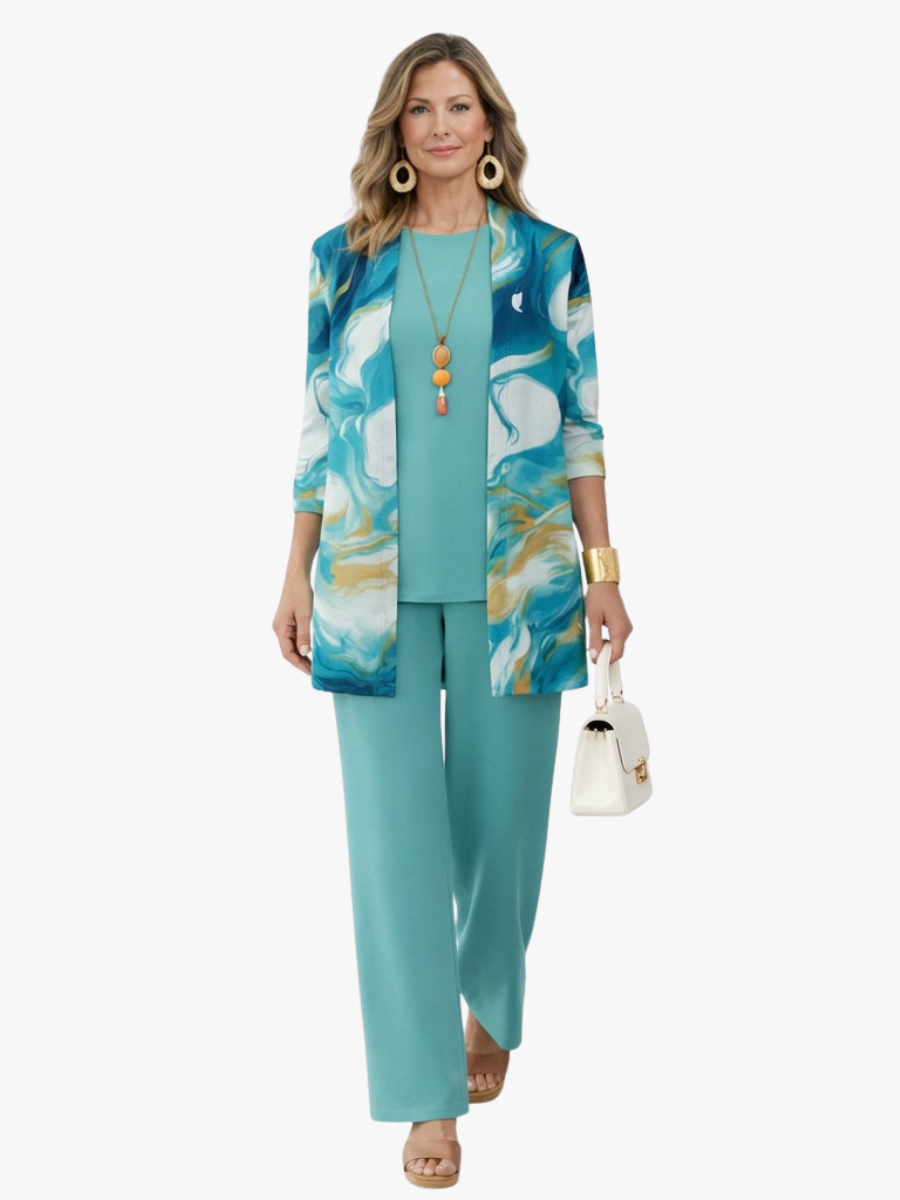 MARBLE PRINT SET FOR WOMEN