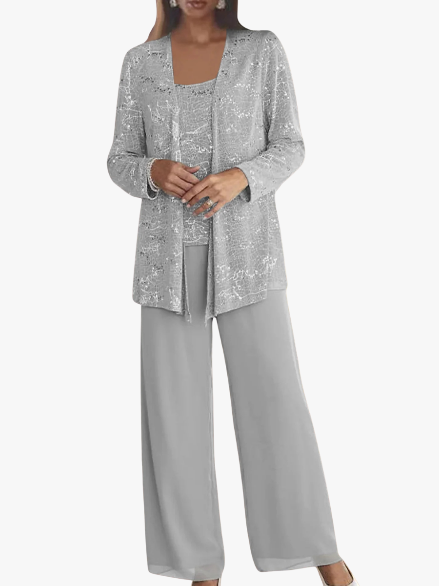 CHIFFON TROUSER SET FOR WOMEN