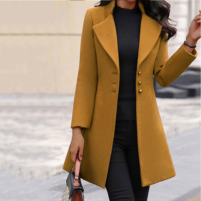 Prestige Wool Coat | Elegant Long Wool Coat for Winter