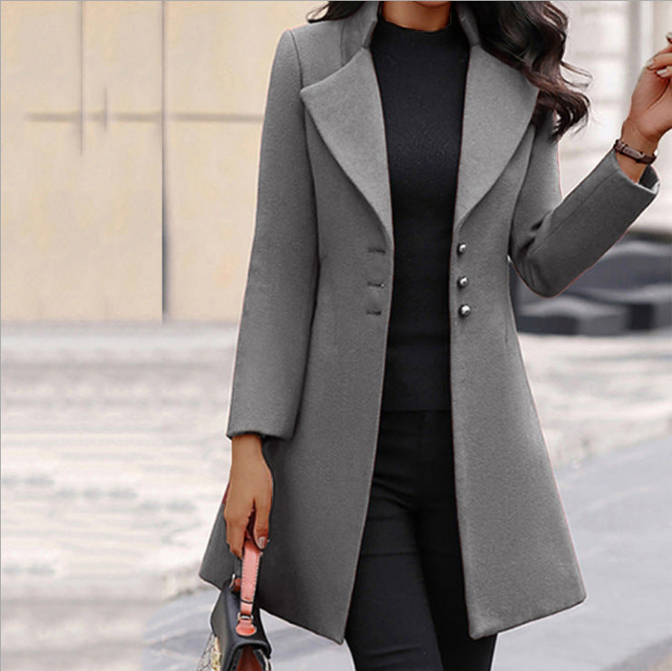 Prestige Wool Coat | Elegant Long Wool Coat for Winter