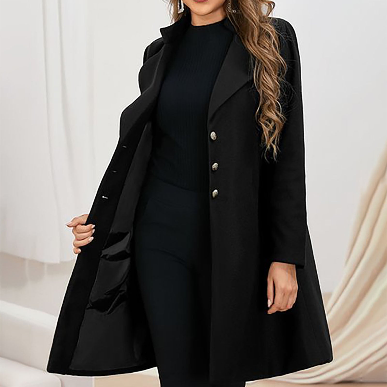 Prestige Wool Coat | Elegant Long Wool Coat for Winter