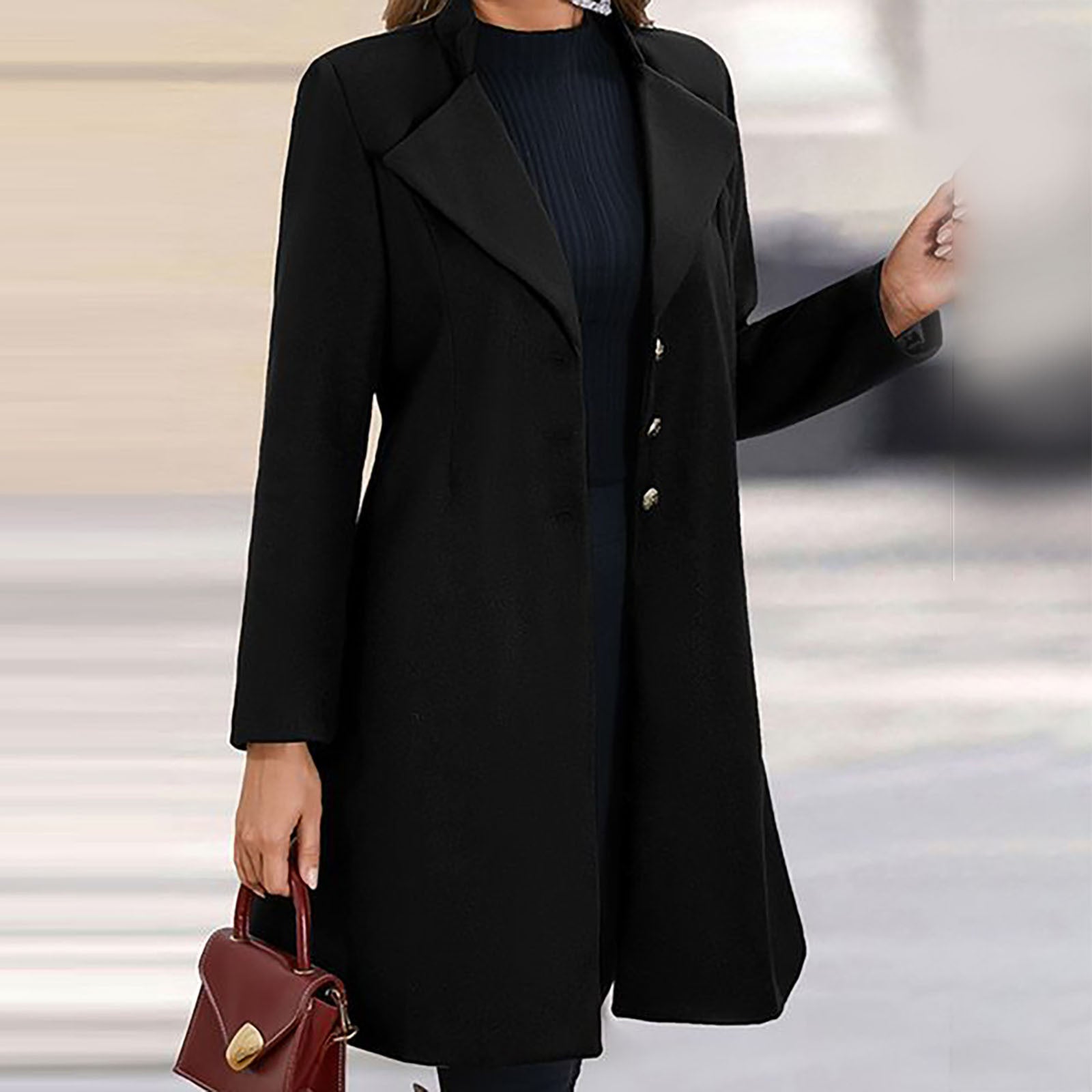 Prestige Wool Coat | Elegant Long Wool Coat for Winter