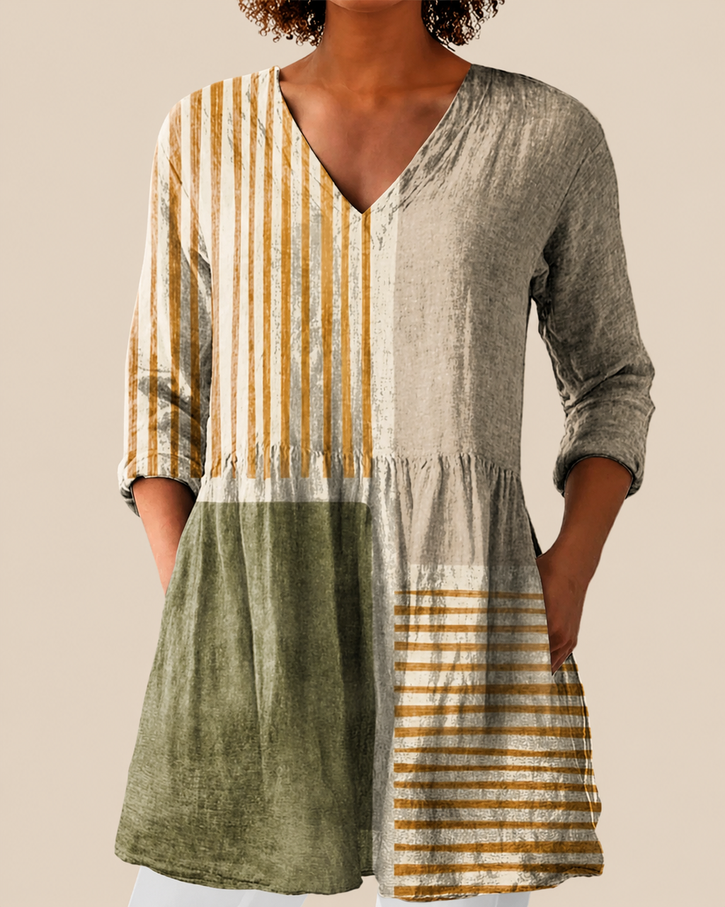Maeve | Long Blouse with Striking Pattern