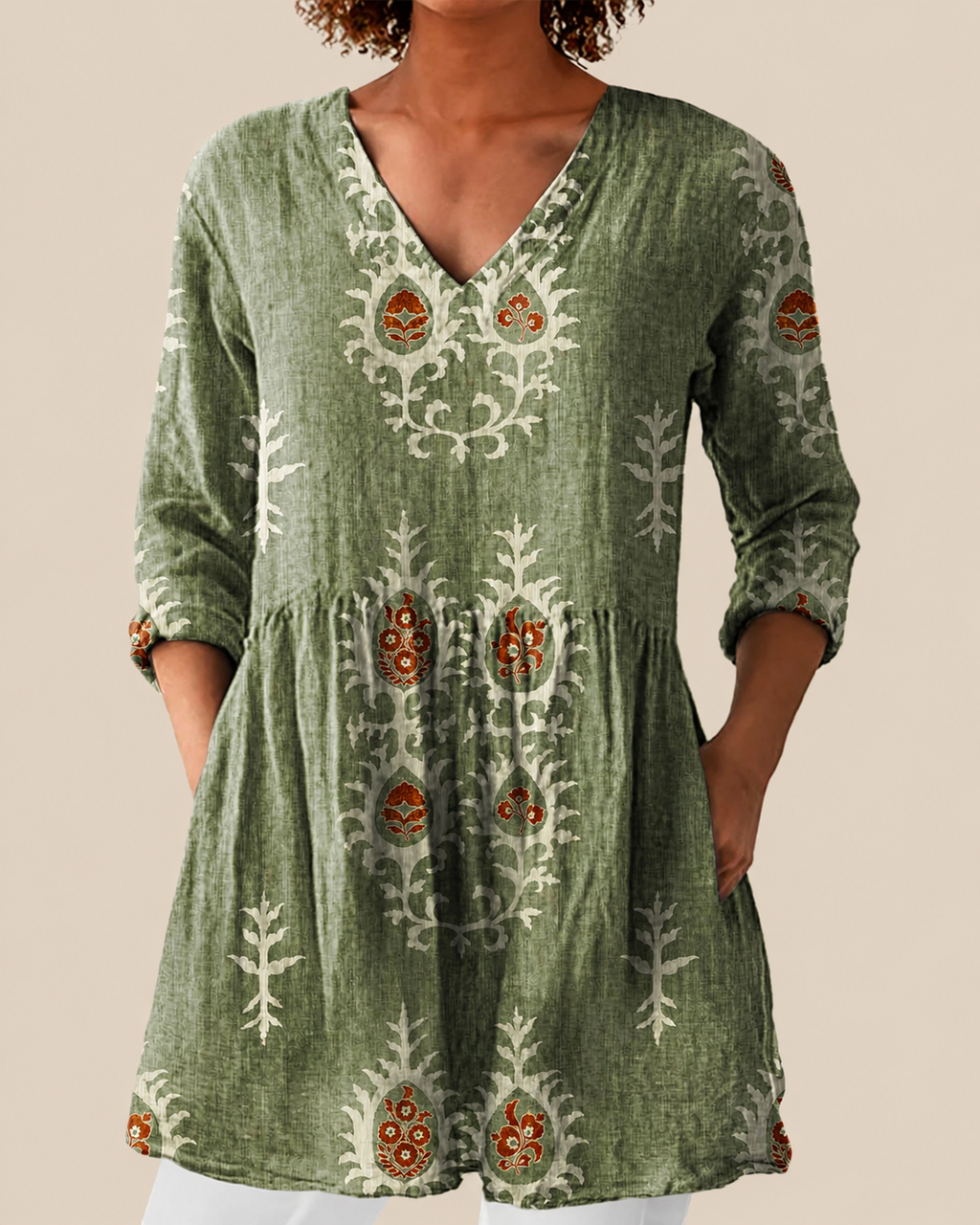 Blair | Long Blouse with Striking Pattern