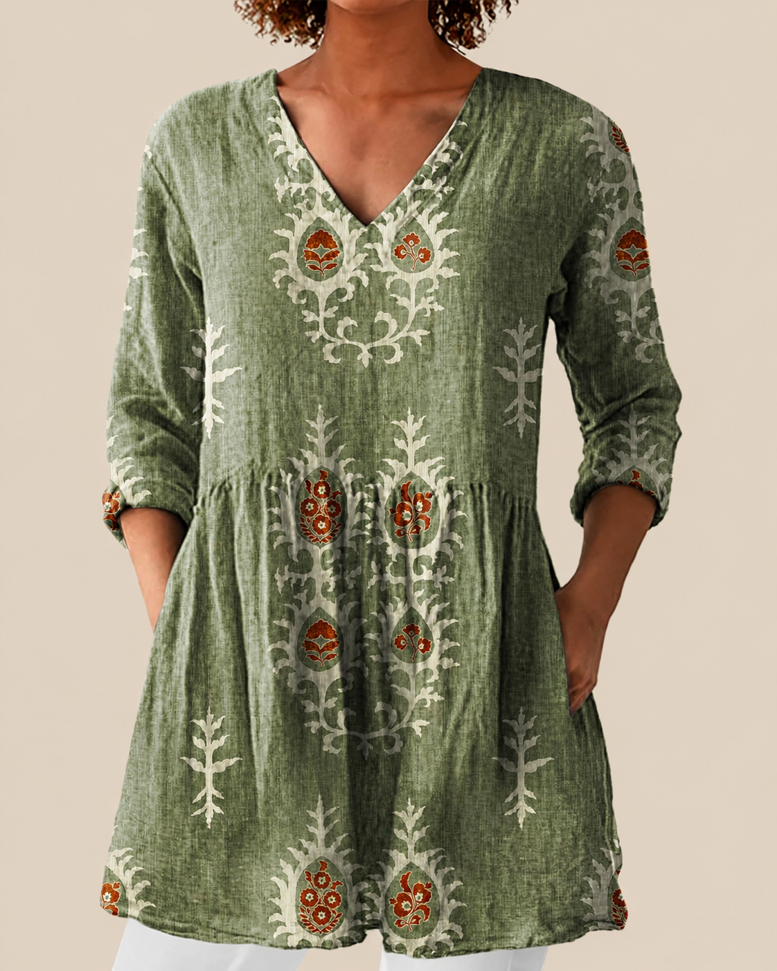 Blair | Long Blouse with Striking Pattern