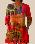 Skylar | Long Blouse with Striking Pattern
