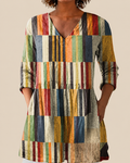 Avery | Long Blouse with Striking Pattern
