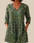 Skye | Long Blouse with Expressive Pattern