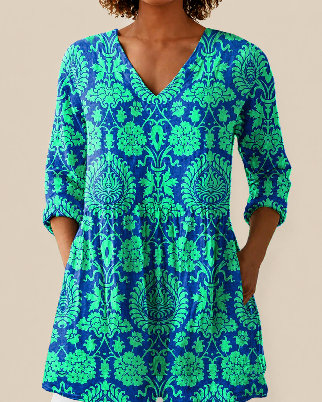 Romy | Long Blouse with Expressive Pattern