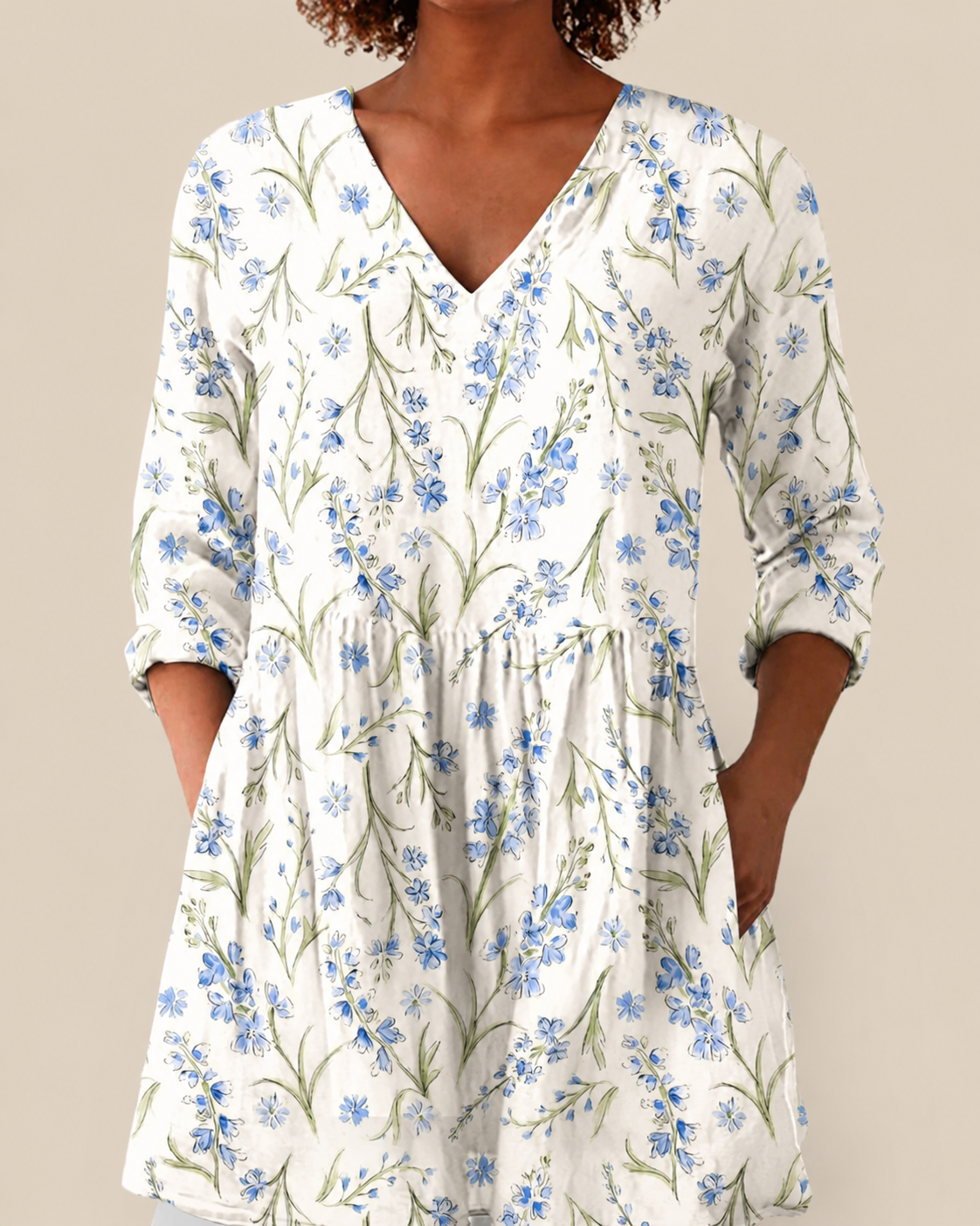 Brielle | Long Blouse with Striking Pattern