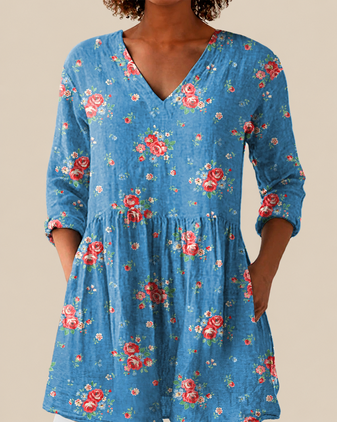 Ayla | Long Blouse with Striking Pattern