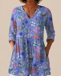 Amelie | Long Blouse with Expressive Pattern