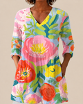 Ayra | Long Blouse with Striking Pattern