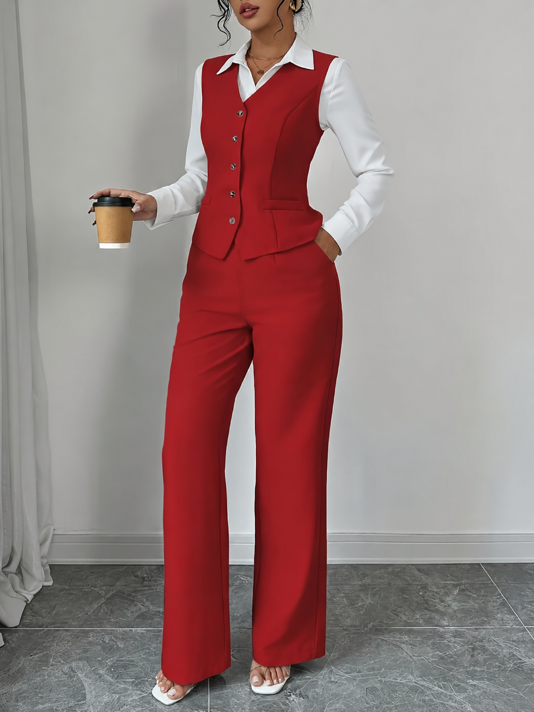 ELEGANT JACKET AND TROUSER SET FOR WOMEN