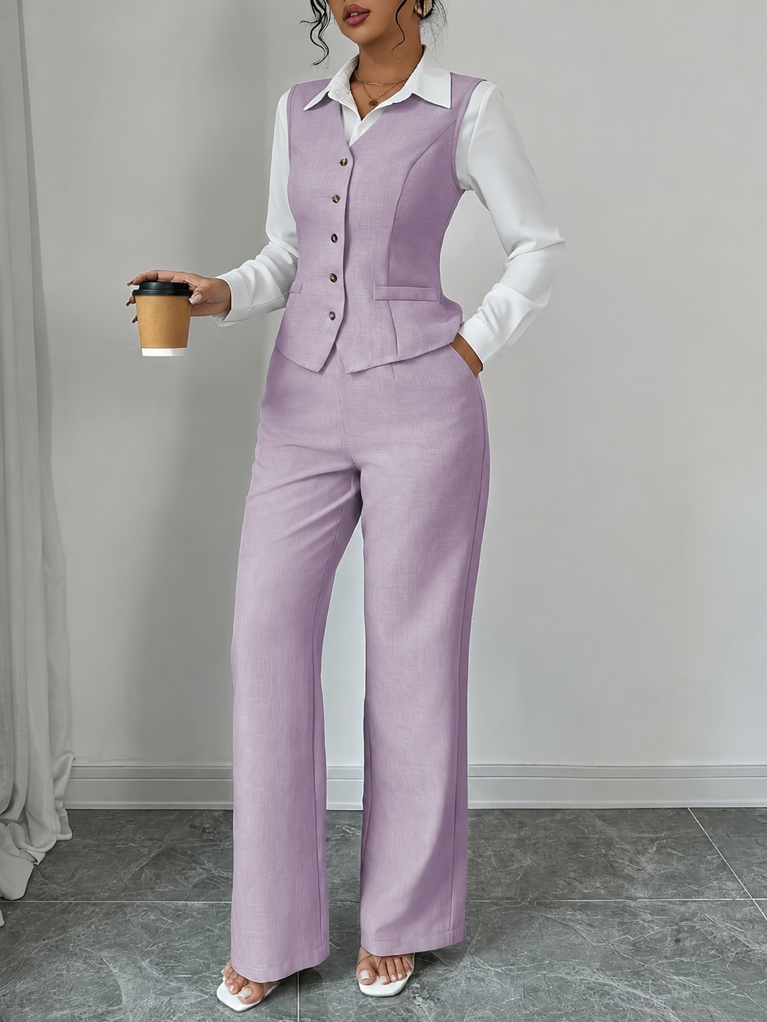 ELEGANT JACKET AND TROUSER SET FOR WOMEN