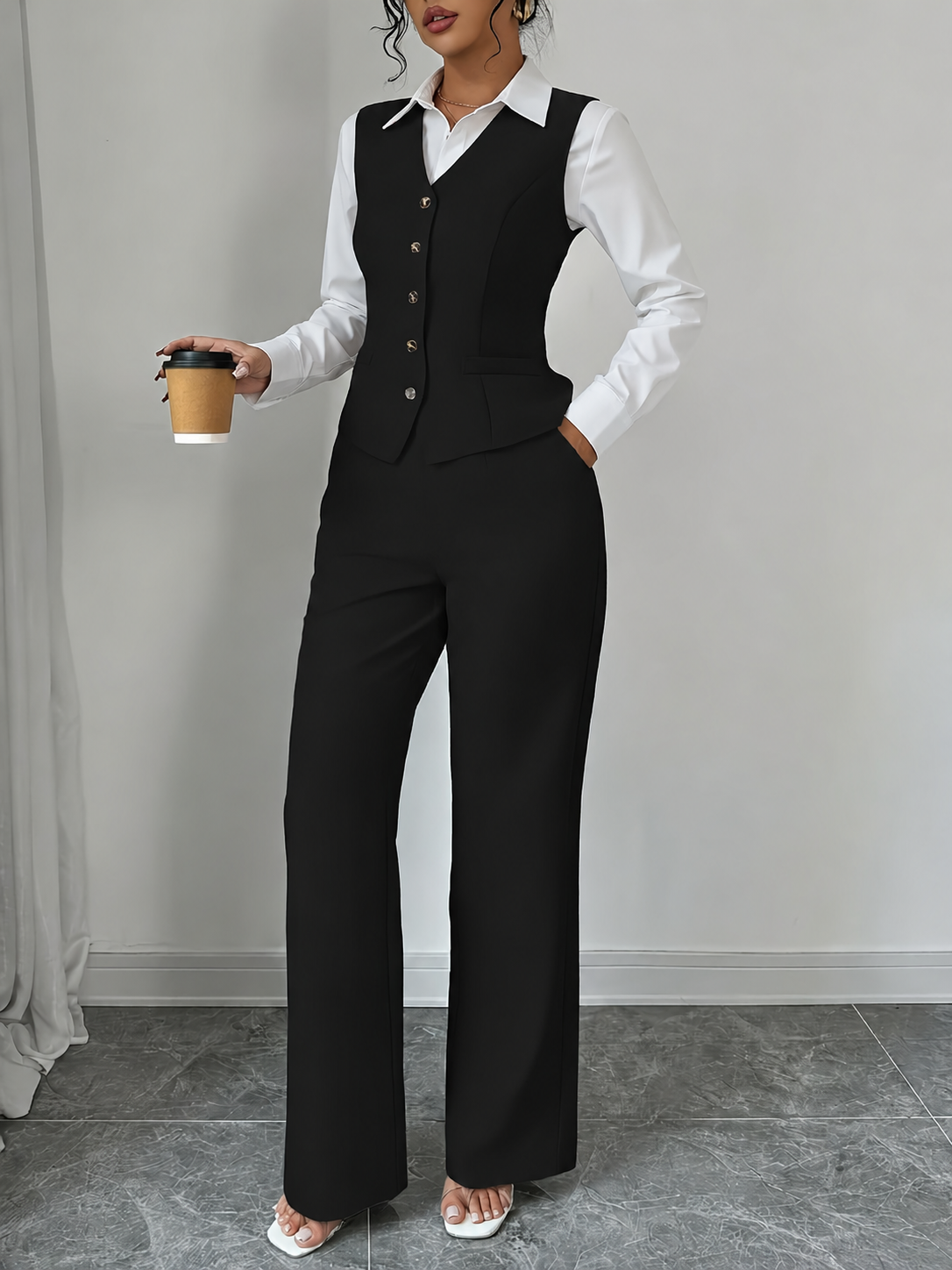 ELEGANT JACKET AND TROUSER SET FOR WOMEN