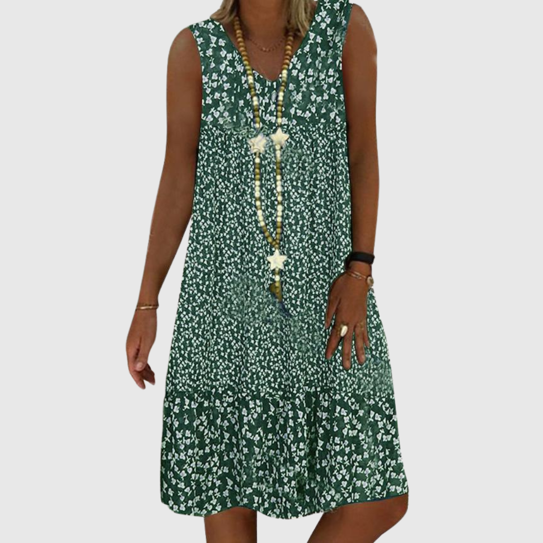 AYLA | SLEEVELESS DRESS WITH V-NECK
