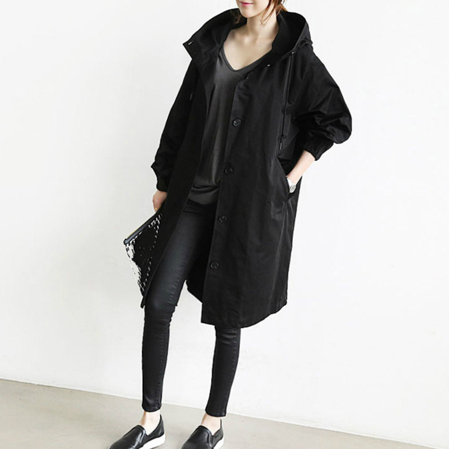 Kimberly Hooded Trench Coat | Women's Long Outerwear