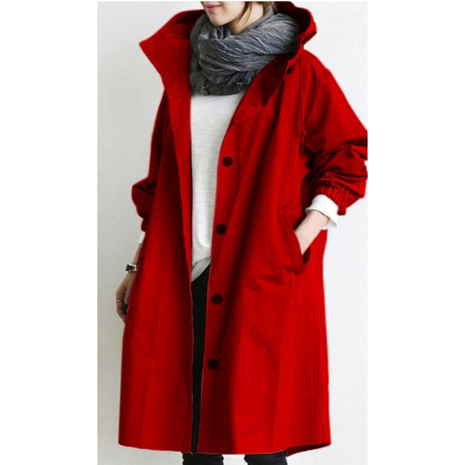 Kimberly Hooded Trench Coat | Women's Long Outerwear