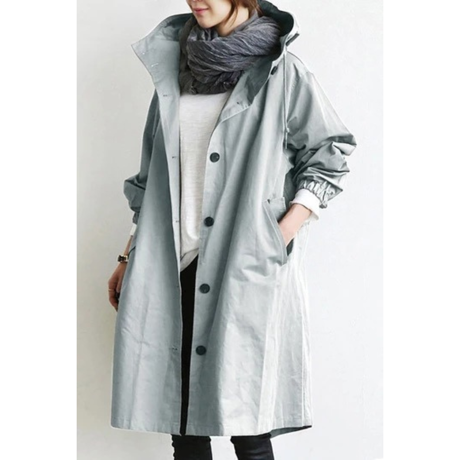 Kimberly Hooded Trench Coat | Women's Long Outerwear