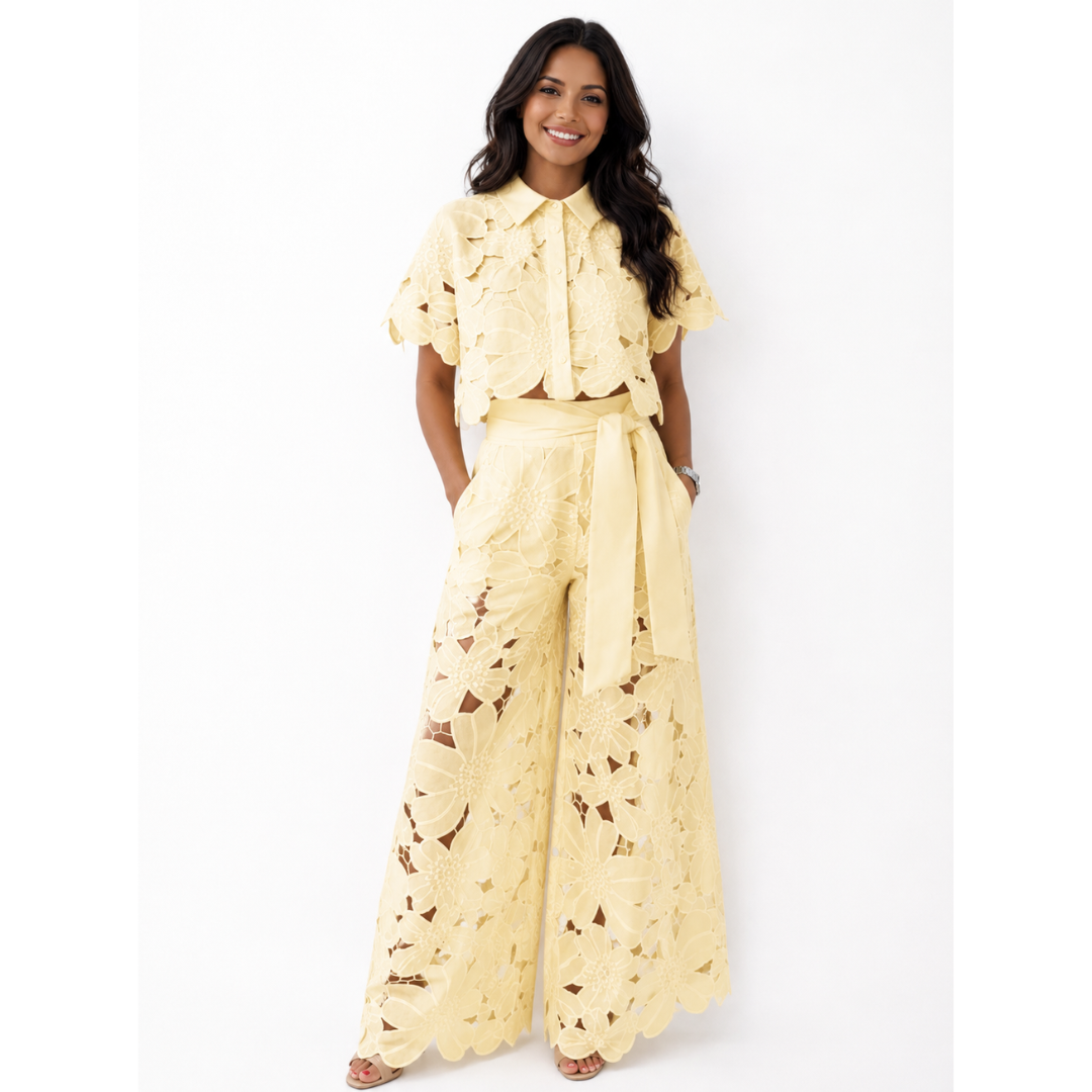 TWO-PIECE EMBROIDERED SET FOR WOMEN