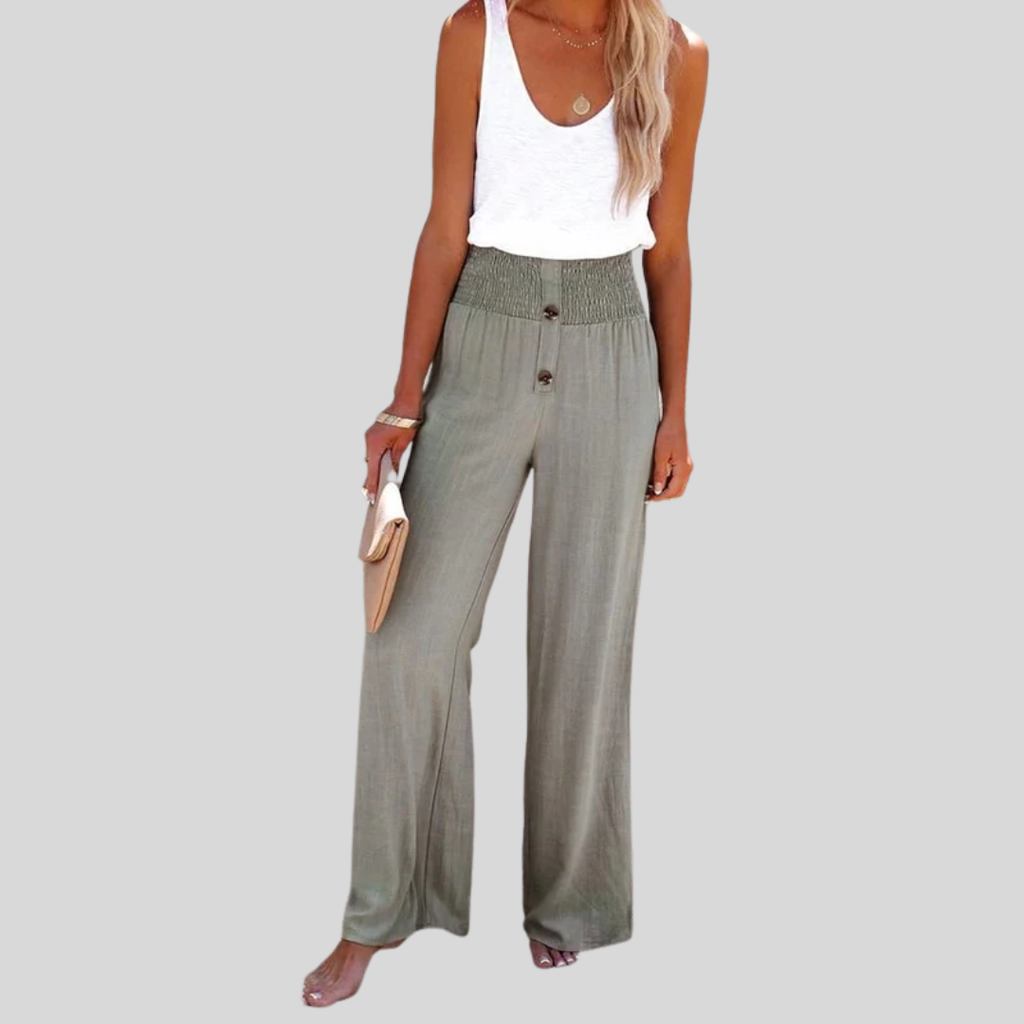 Riana - High-Waisted Loose Trousers