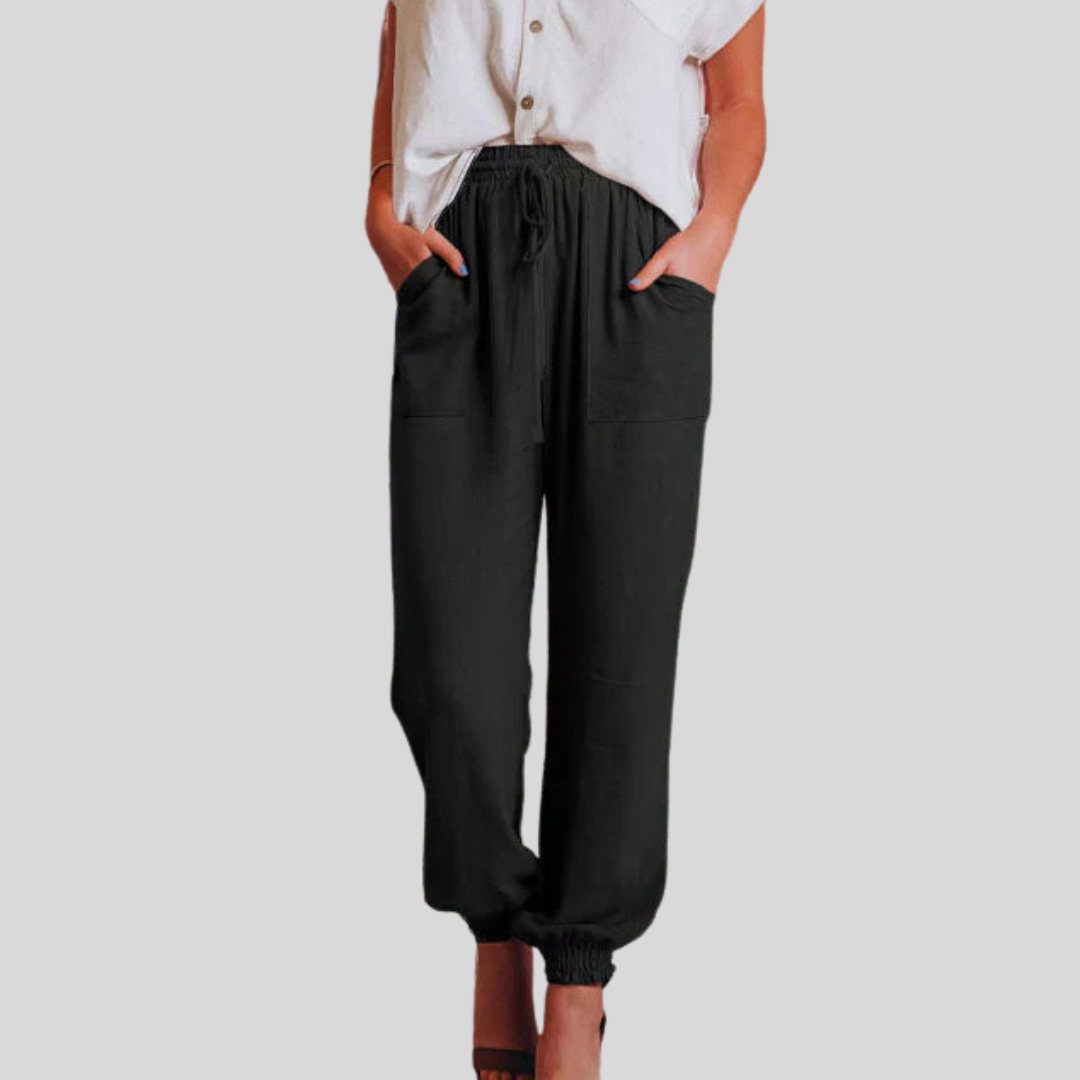 Kaeli – Elegant Jogging Trousers with Drawstring