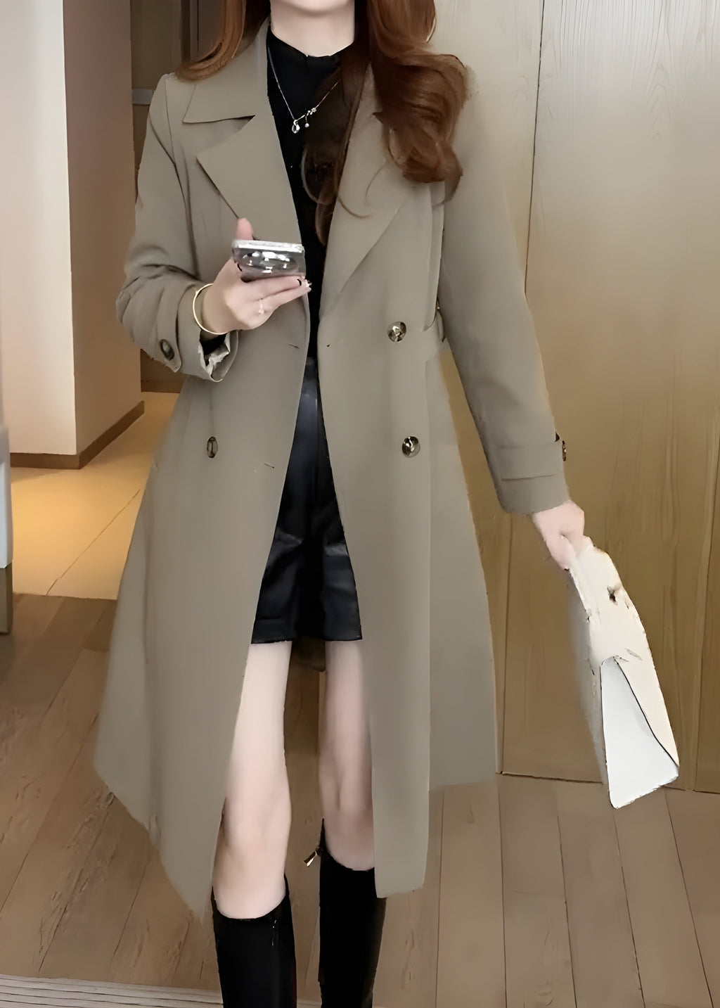 Nadia Elegant Trench Coat | Women's Trench Coat Winter Wool Blend