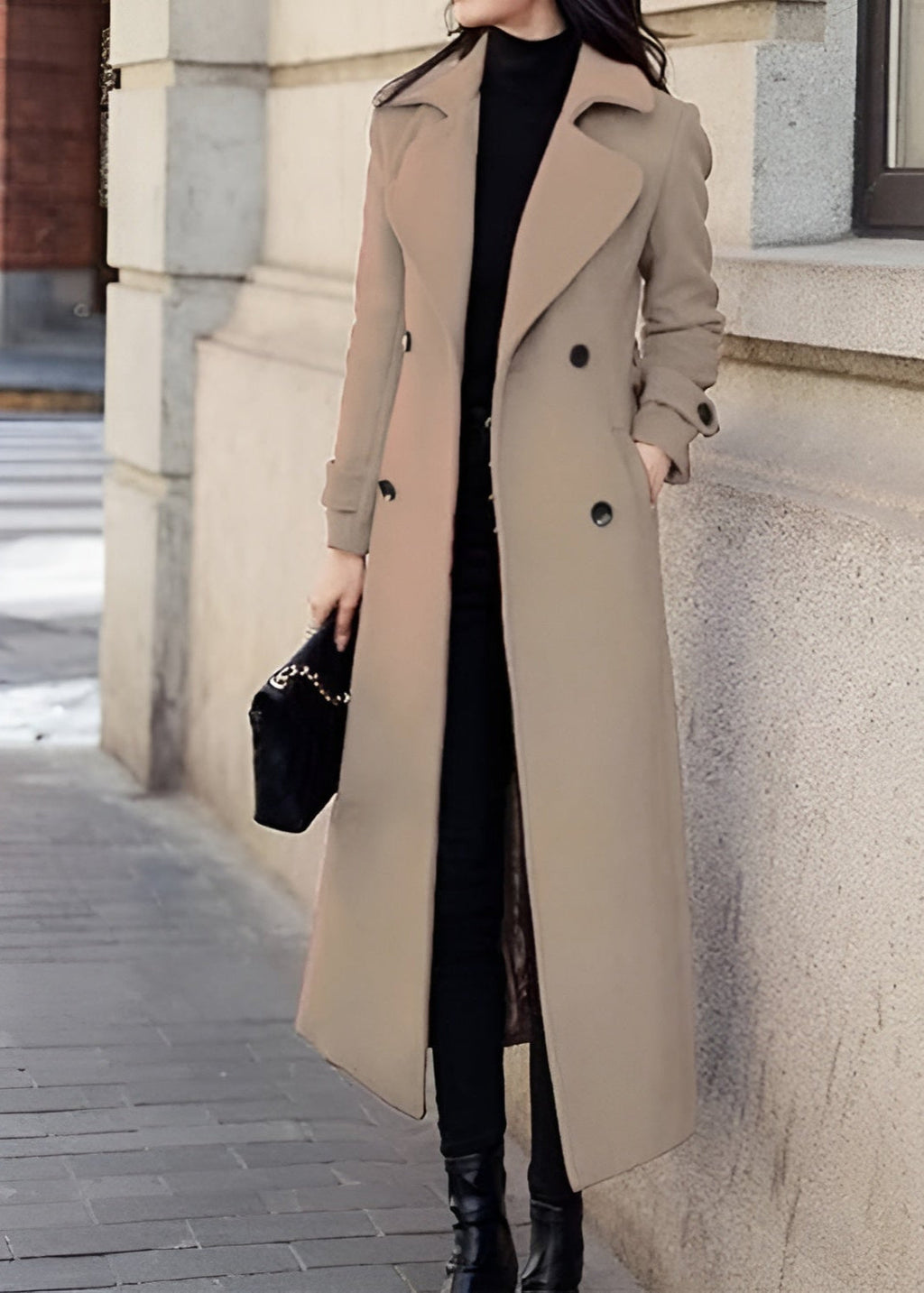 Nadia Elegant Trench Coat | Women's Trench Coat Winter Wool Blend