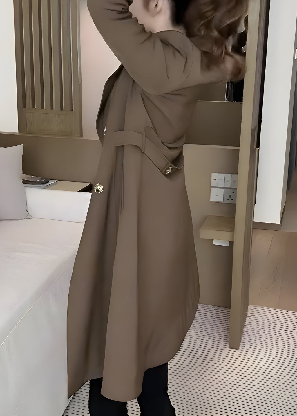 Nadia Elegant Trench Coat | Women's Trench Coat Winter Wool Blend