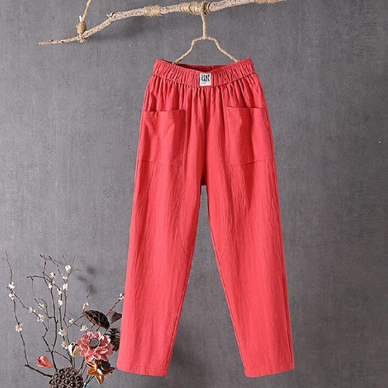 Alyra - Relaxed Fit Trousers with Pockets