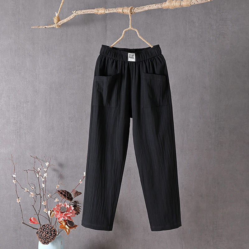 Alyra - Relaxed Fit Trousers with Pockets