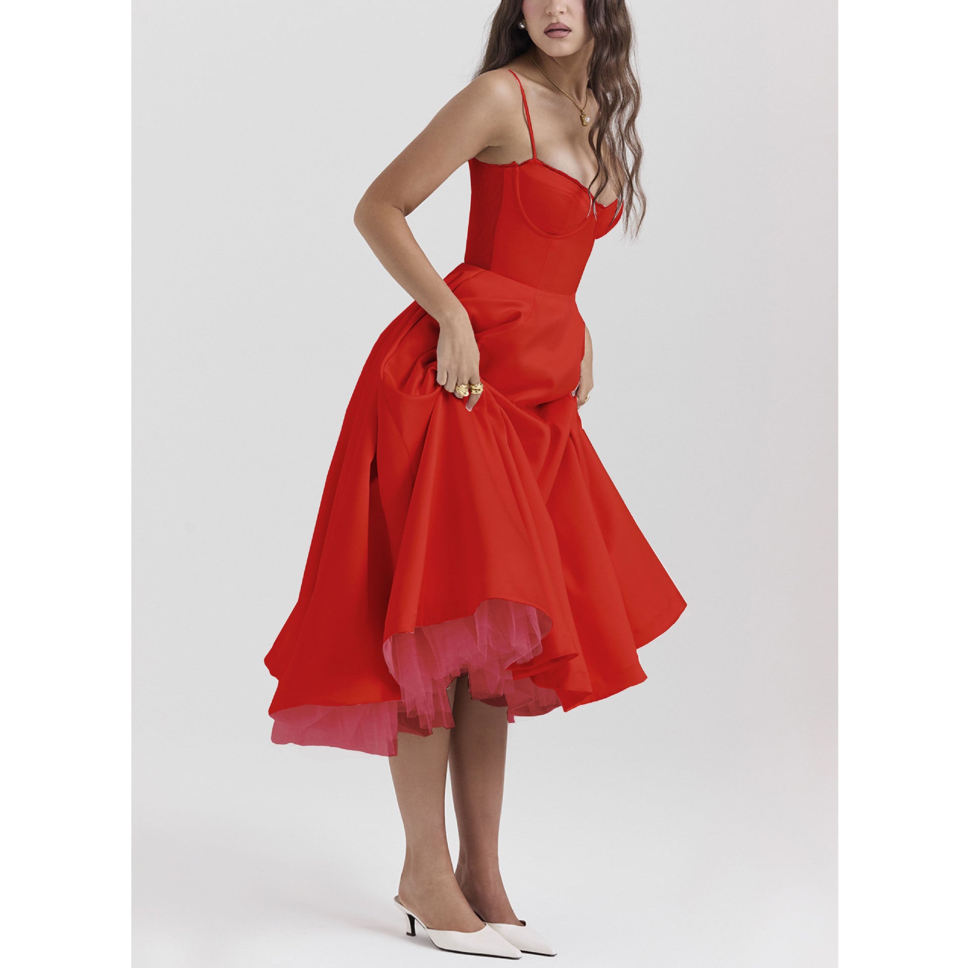 YLIANA | Romantic Summer Midi Dress