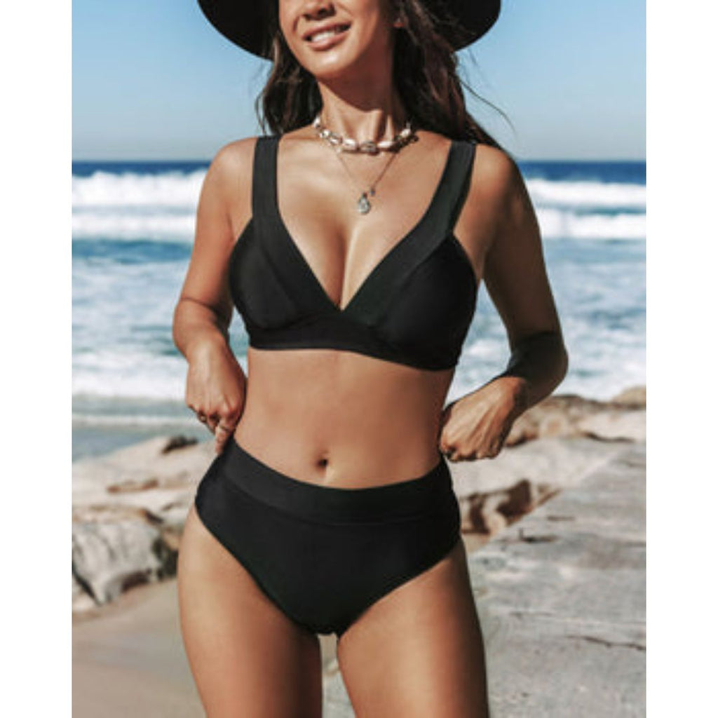 Claire | Plain High-Cut Swimsuit