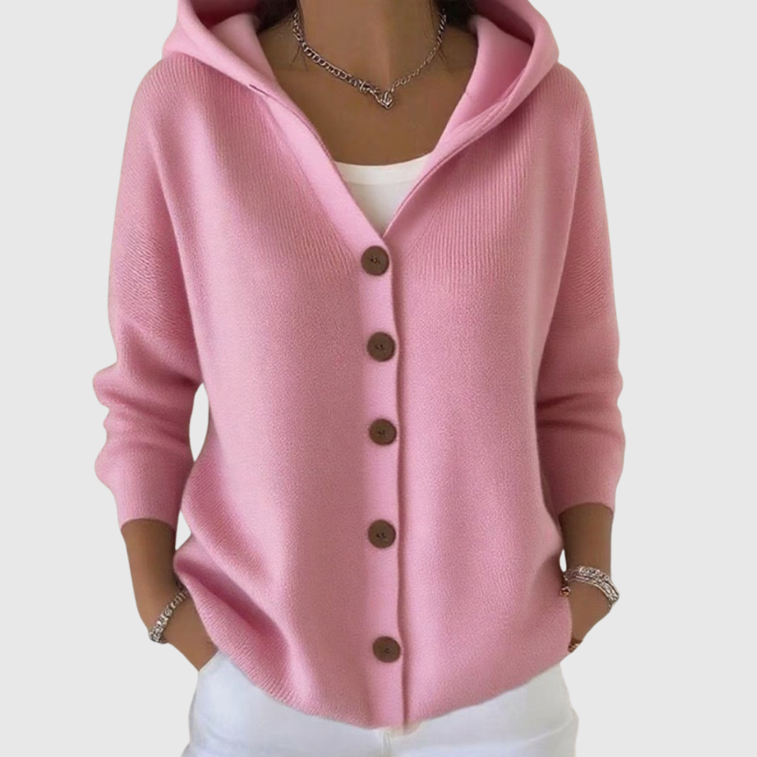 Comfort Cardigan with Hood in Knit
