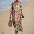 Long, flowing, stylish and comfortable dress